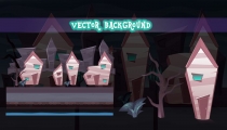 2D  Vector Game Background night city Screenshot 2