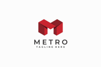 Metro  Letter M Logo Template Screenshot 1