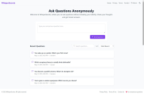 WhisperSecrets - Anonymous Q&A Platform Screenshot 1